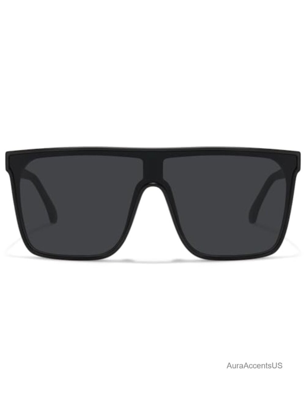 Oversized Square Shield Sunglasses Retro Flat Top UV400 Unisex